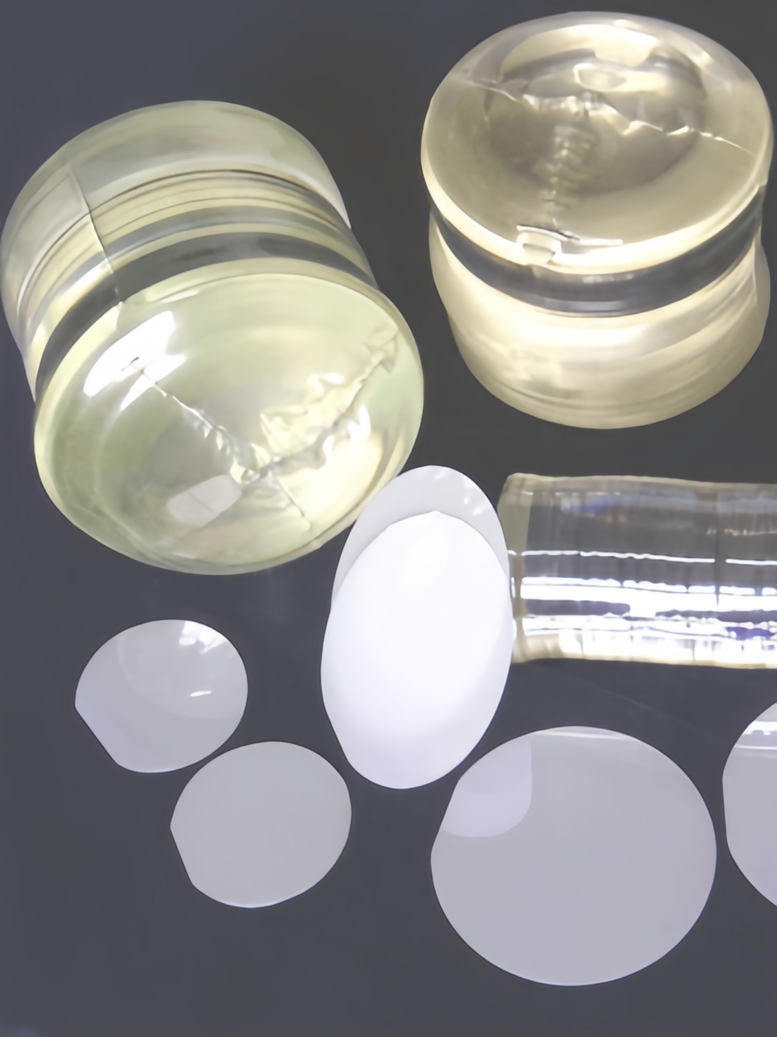 SAW Grade X-Cut Diameter 3 inch x 0.5 mm DSP LiNbO3 Wafer (5 Pieces)